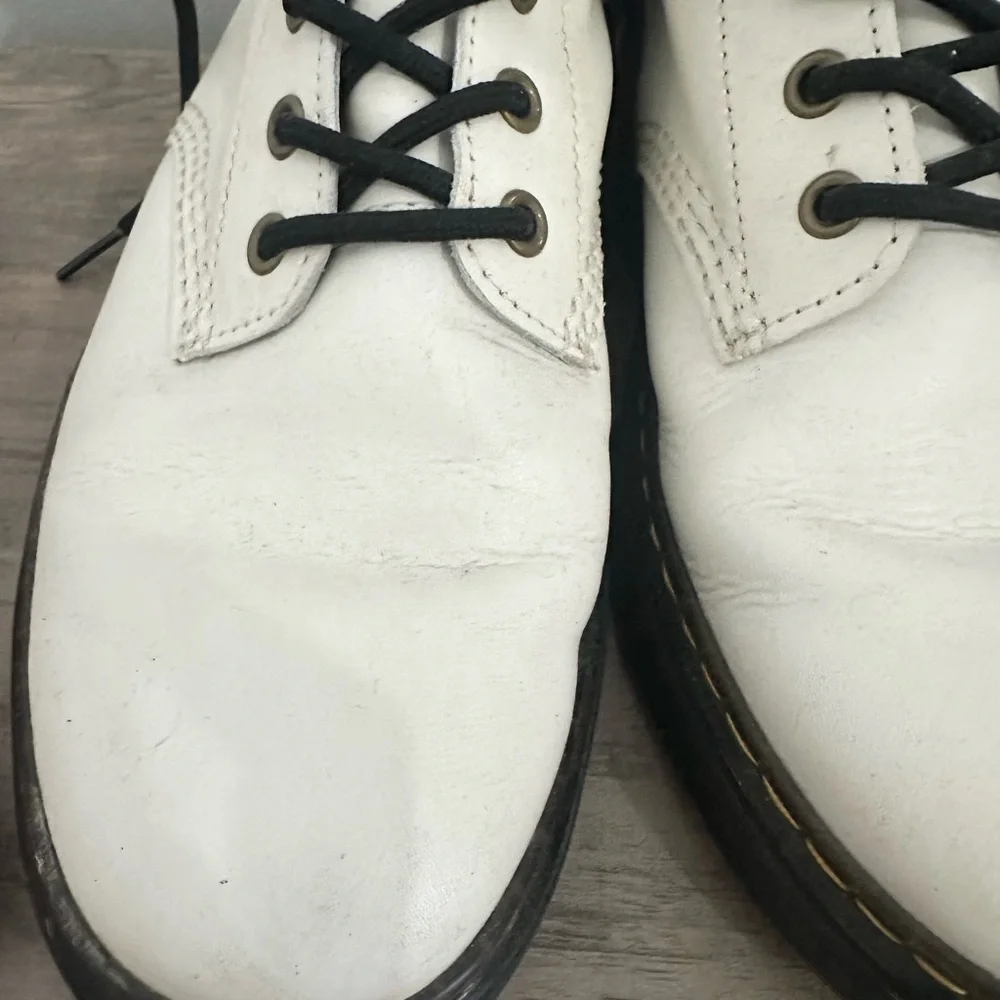 Doc Martens White Zavala Combat Lace-up Ankle Boots Men Size US 9